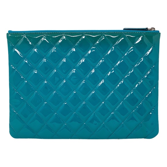 Chanel Small Patent Pouch Bag Turquoise - Picture 2 of 7